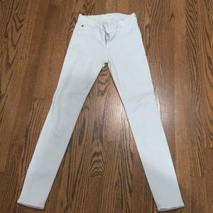 Hudson White Skinny Jeans